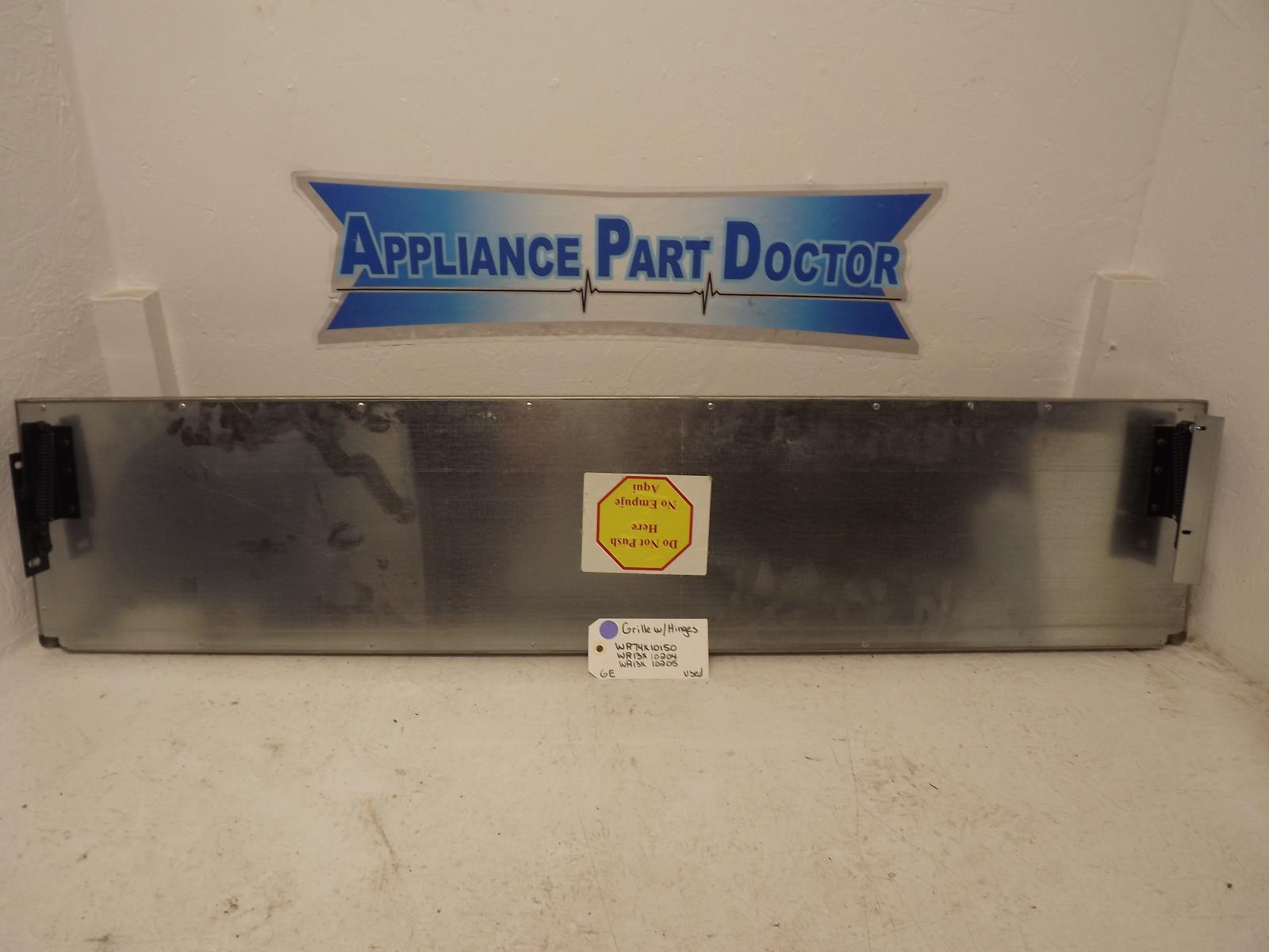 GE Monogram Refrigerator WR74X10150 WR13X10205 WR13X10204 Grille w/Hinges Used GE Monogram Refrigerator WR74X10150 WR13X10205 WR13X10204 Grille w/Hinges Used